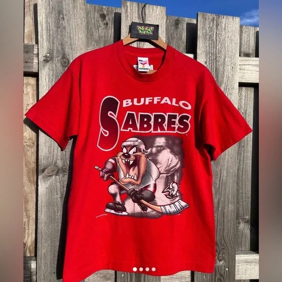 Red Buffalo Sabres Old Jersey Warner Shirts Vintage 996 Warner
